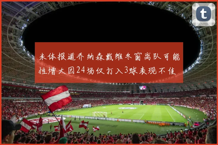 米体报道乔纳森戴维冬窗离队可能性增大因24场仅打入3球表现不佳